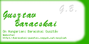 gusztav baracskai business card